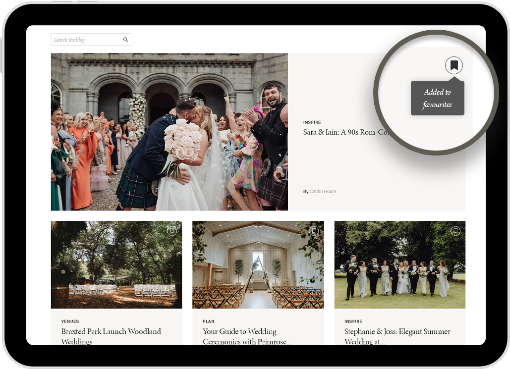Adding your favourite wedding venues - Instruction 1
