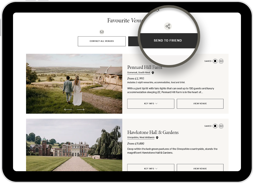 Adding your favourite wedding venues - Instruction 2